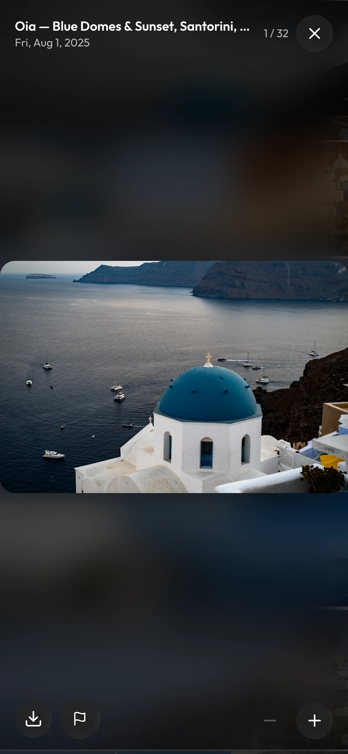 Lightbox photo view in a shared album